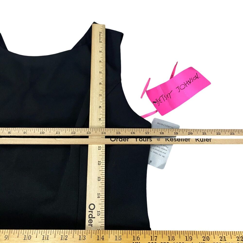 Betsey Johnson Scuba Crepe Midi Dress Women Size14 Black - Picture 7 of 16